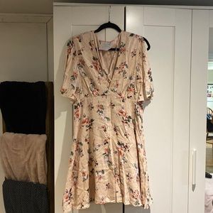 Pink floral summer dress